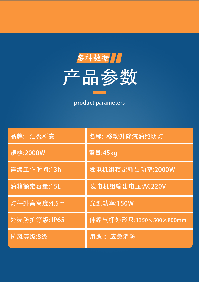  移动升降汽油照明灯抢险救援照明自动装卸应急消防装置(图3)